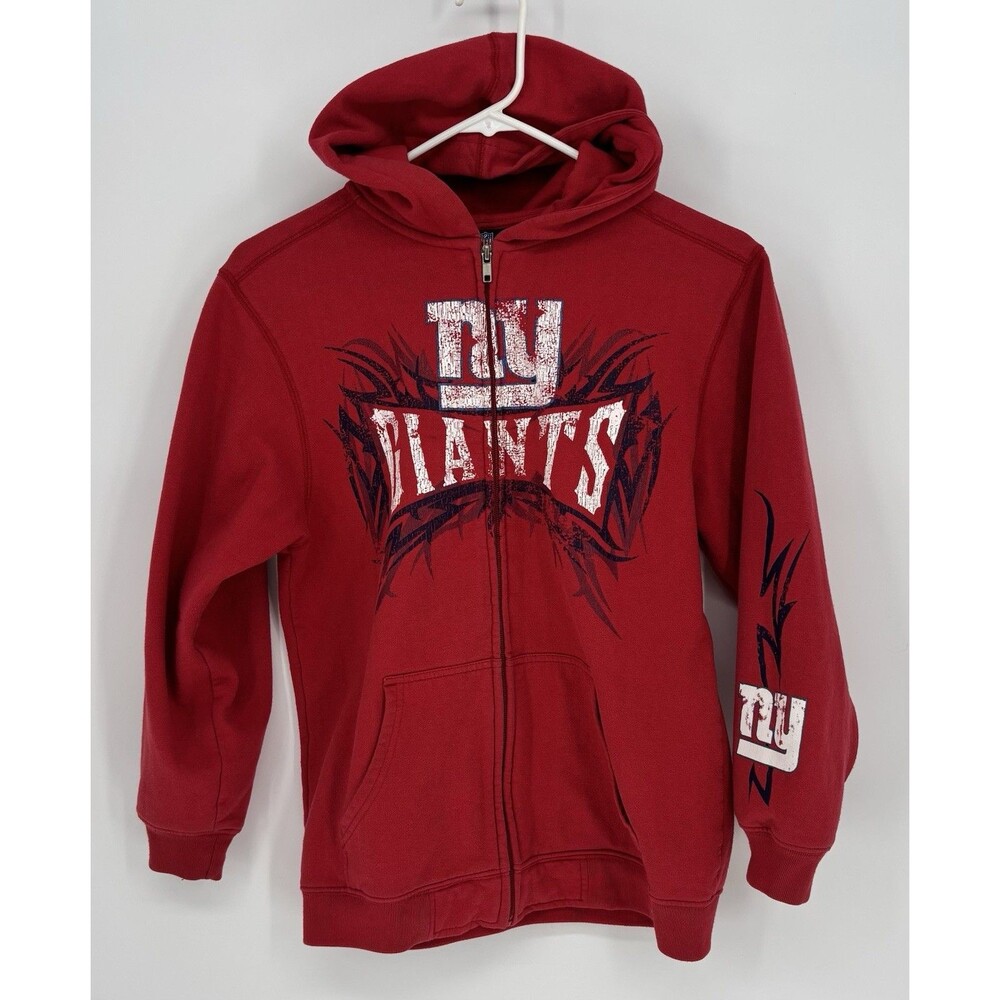 NFL New York Giants Children’s Medium 10/12 Red Hoodie Y2K Graphics 2010 Reebok